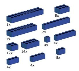 LEGO Assorted Blue Bricks (10009-1) set, 2001