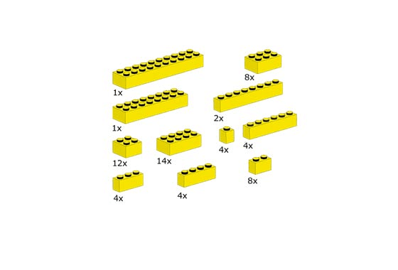 LEGO Assorted Yellow Bricks (10010-1) set, 2003