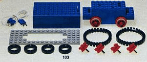 LEGO 4.5V Motor Set with Rubber Tracks (103-1) set, 1969