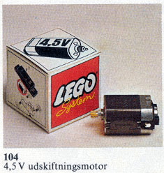 LEGO Replacement 4.5V Motor (104-1) set, 1970