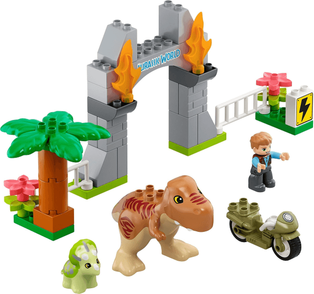 LEGO T. rex and Triceratops Dinosaur Breakout (10939-1) set, 2021