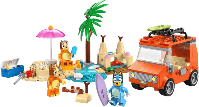 LEGO Bluey's Beach & Family Car Trip (11202-1) set, 2025