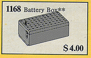 LEGO Battery Box (1168-1) set, 1986