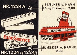 LEGO 8 Named Beams (1224-2) set, 1955