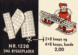 LEGO 4 x 8 Curved & 2 x 8 Plates (1228-2) set, 1956