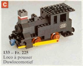 LEGO Locomotive (Push) (133-1) set, 1975