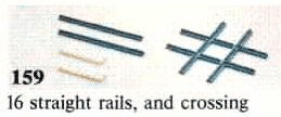 LEGO Crossover, Straight Rails (159-1) set, 1976