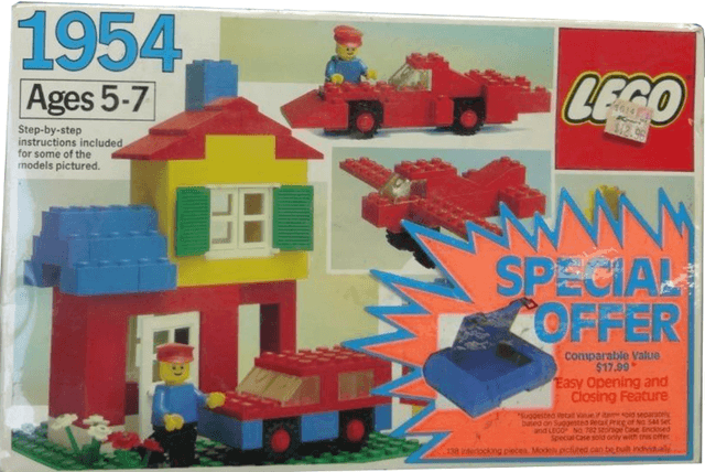 LEGO Basic Building Set With Storage Case (1954-3) set, 1984