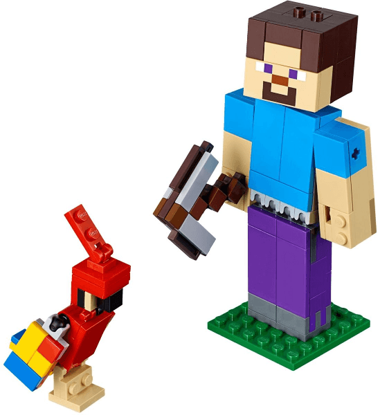 LEGO Minecraft Steve BigFig with Parrot (21148-1) set, 2019