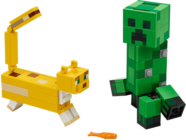 LEGO BigFig Creeper and Ocelot (21156-1) set, 2020