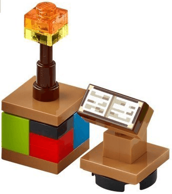 LEGO Advent Calendar 2025, Minecraft (Day 14) - Lectern, Bookshelf and Torch (21280-15) set, 2025