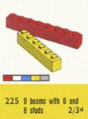 LEGO 1 x 6 and 1 x 8 Bricks (225-1) set, 1957