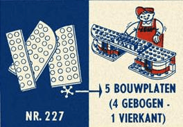 LEGO 4 x 8 Curved & 2 x 8 Plates (227-1) set, 1958