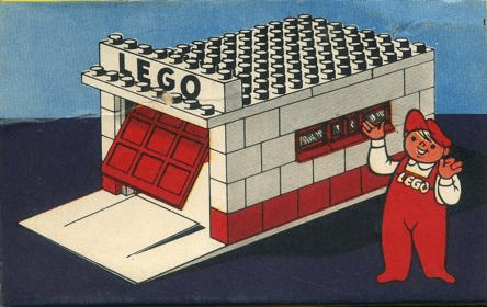 LEGO Garage with Automatic Door (White base and door frame) (236-1) set, 1956