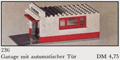 LEGO Garage with Automatic Door (Gray base and door frame) (236-3) set, 1968