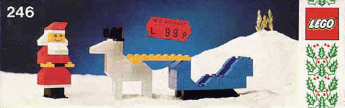 LEGO Santa with Sleigh and Reindeer (246-2) set, 1977