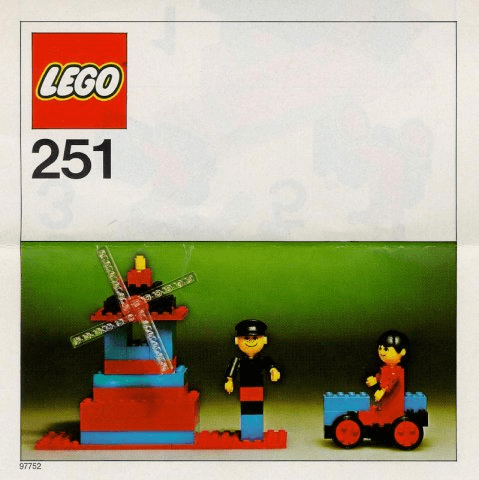 LEGO Windmill with Miller and his Wife (251-1) set, 1974