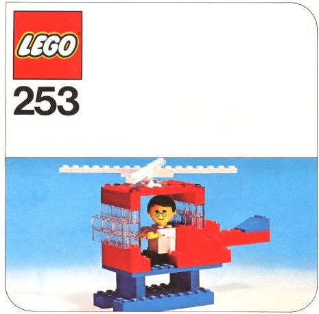 LEGO Helicopter and Pilot (253-2) set, 1975