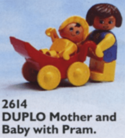 LEGO Mother and Baby with Pram (2614-1) set, 1988