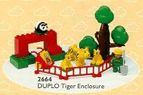 LEGO Tiger Enclosure (Jungle Friends) (2664-1) set, 1990