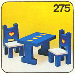 LEGO Table and Chairs (275-1) set, 1974