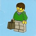 LEGO Advent Calendar 2010, City (Day 10) - Man with Suitcase (2824-11) set, 2010
