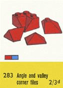 LEGO Sloping Ridge and Valley Bricks, Red (283-1) set