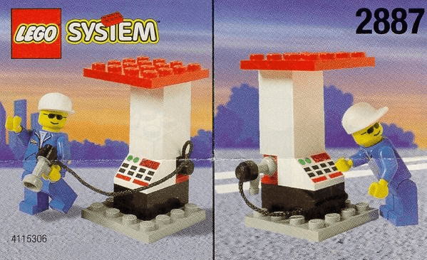 LEGO Petrol Station Attendant and Pump (2887-1) set, 1997