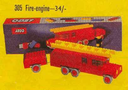 LEGO Fire Engine (305-2) set, 1964