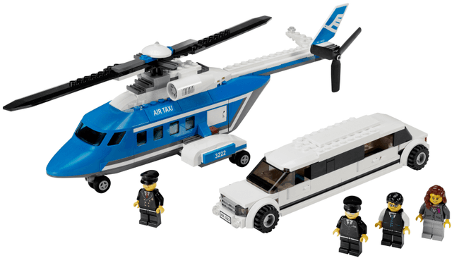 LEGO Helicopter and Limousine (3222-1) set, 2010