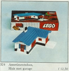 LEGO House with Garage (324-2) set, 1964