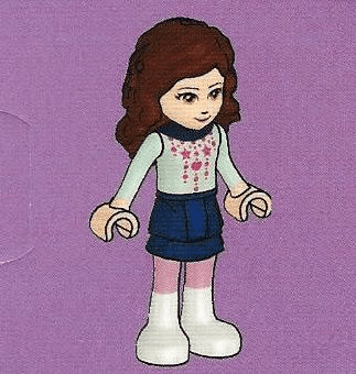 LEGO Advent Calendar 2012, Friends (Day  1) - Olivia, Long Sleeve Christmas Top (3316-2) set, 2012