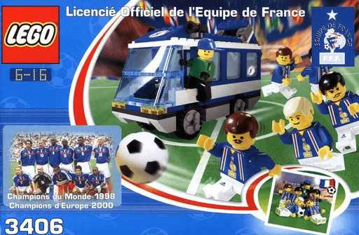 LEGO Americas Bus {Licencié Officiel de l'Equipe de France Edition} (3406-2) set, 2000
