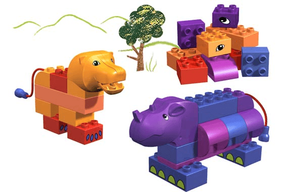 LEGO Rhino and Lion (3514-1) set, 2003