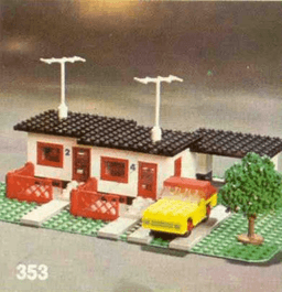 LEGO Terrace House with Car and Garage (353-1) set