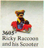 LEGO Ricky Raccoon and his Scooter (3605-1) set, 1980