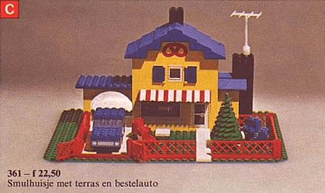 LEGO Tea Garden Cafe with Baker's Van (361-1) set, 1974