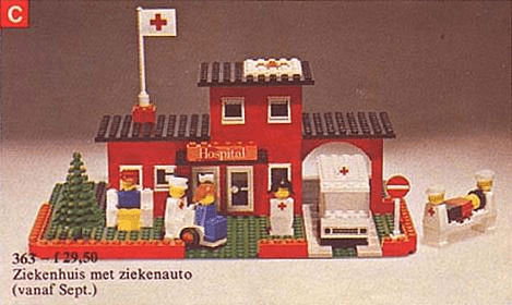 LEGO Hospital with Figures (363-1) set, 1975