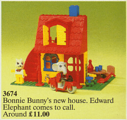 LEGO Bonnie Bunny's New House (3674-1) set, 1987