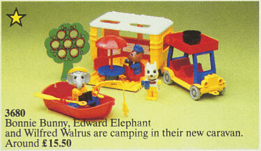 LEGO Camping Caravan (3680-1) set, 1988