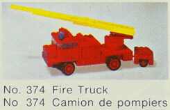 LEGO Fire Engine (374-2) set, 1971