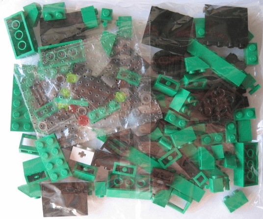 LEGO Locomotive Green Bricks (3744-1) set, 2001