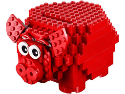 LEGO Coin Bank, Red Piggy Bank (40155-1) set