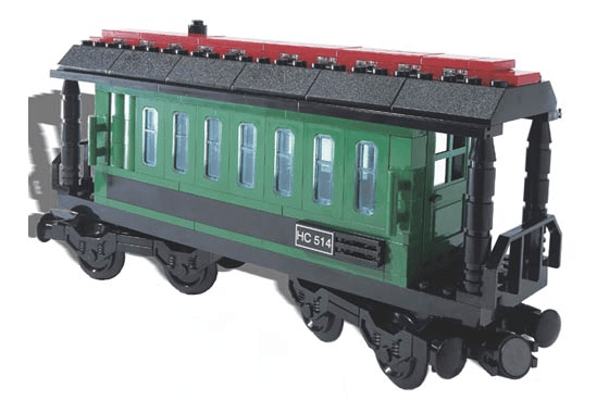 LEGO Passenger Wagon Green (White Box) (4186872-1) set, 2002