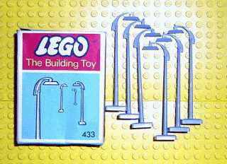 LEGO 6 Street Lamps with Curved Top (The Building Toy) (433-1) set, 1966