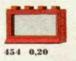 LEGO 1 x 4 x 2 Window, Red or White (454-2) set, 1966
