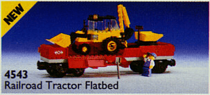 LEGO Railroad Tractor Flatbed (4543-1) set, 1991