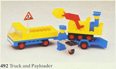 LEGO Truck & Payloader (492-1) set, 1977