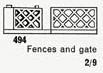 LEGO Gates and Fence, White (The Building Toy) (494-2) set, 1967