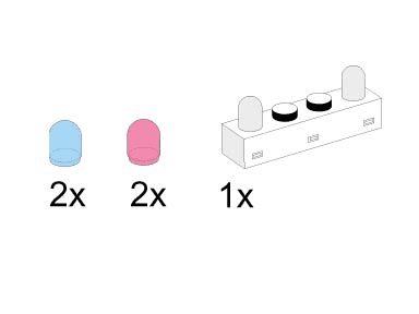 LEGO 1 x 4 Lighting Brick and 4 Colour Globes (5033-1) set, 1987